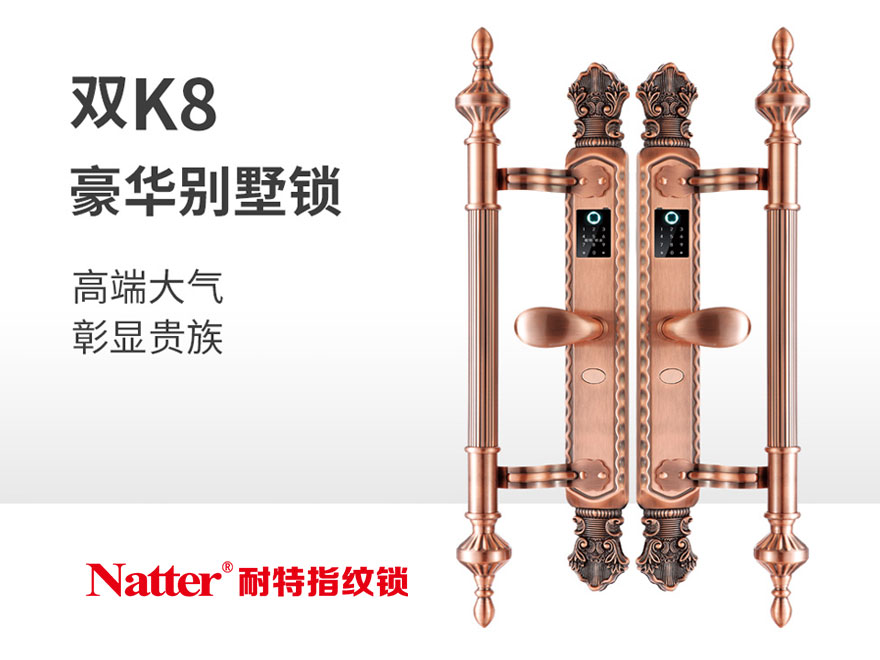 耐特_双K8别墅门指纹锁